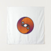 Tenture Yin Yang Sun Orange Violet (Devant (Horizontal))
