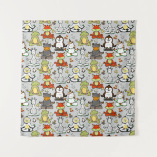 Tenture Yoga pose motif Yoga sans couture motif 44