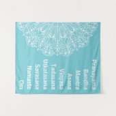 Tenture Yoga Words White Mandala (Devant (Horizontal))