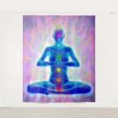 Tenture yogi, yoga, système chakra, énergie, chi, aura, re (Devant)