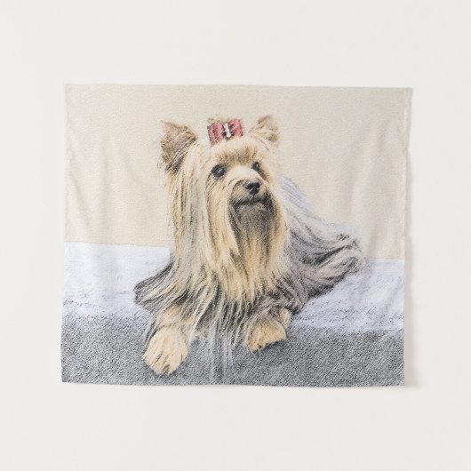 Tenture Yorkshire Terrier Peinture - Cute Original Chien A (Devant (Horizontal))