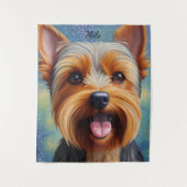 Tenture Yorkshire Terrier Pointillisme Portrait de chien (Devant)