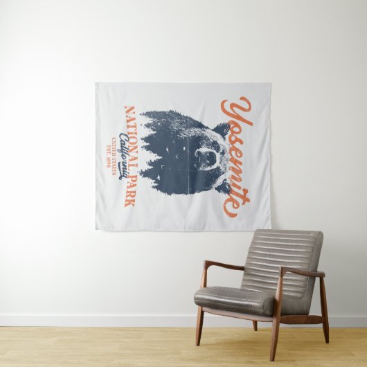 Tenture Yosemite Grizzly Bear California National Park (En situation (horizontale))