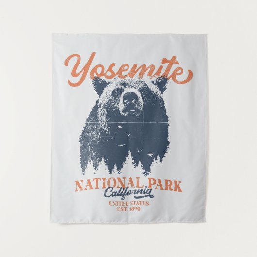Tenture Yosemite Grizzly Bear California National Park (Devant)