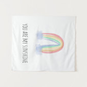 Tenture You are my sunshine watercolor painted rainbow (Devant (Horizontal))