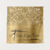 Tenture Your Logo Glittery Gold Glam (Devant)