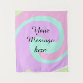 Tenture Your message here add text name monogram pink past (Devant)