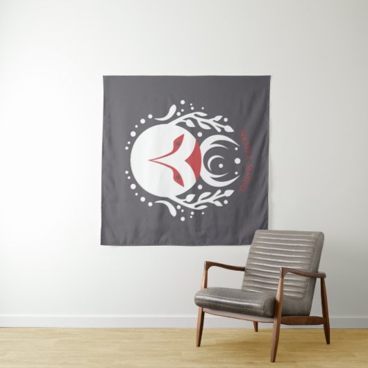 Tenture Yule Owl (En situation (horizontale))