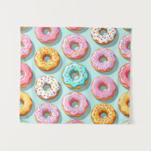 Yummy cream donuts blue