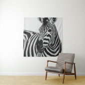 TENTURE ZEBRA NOIR ET BLANC (En situation)