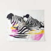Tenture Zebra Wild Nature Animaux Couleurs Art Peinture (Devant (Horizontal))