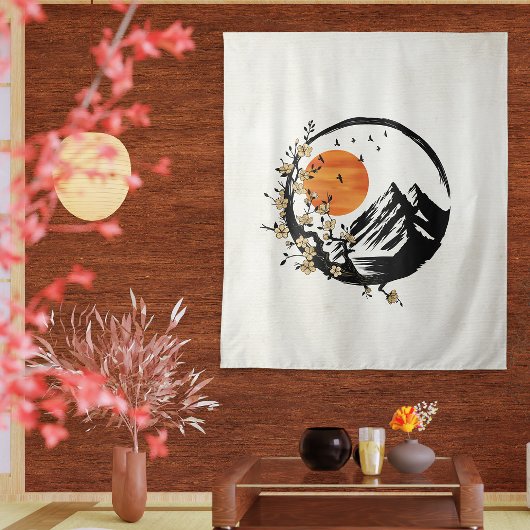 Tenture Zen Blossom : Sunrise Serenity