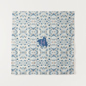 Tenture ZEN:Soft Blue & White Serenity Customizable (Devant (Horizontal))