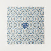 Tenture ZEN:Soft Blue & White Serenity Customizable (Devant)