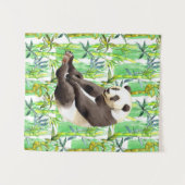 Tenture Zhen Zhen le panda sur bambou (Devant (Horizontal))