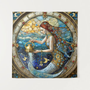 Tenture Zodiac - Aquarius La Sirène Du Porteur D'Eau