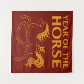 Tenture Zodiac Chinese New Year 2026 Horse (Devant (Horizontal))