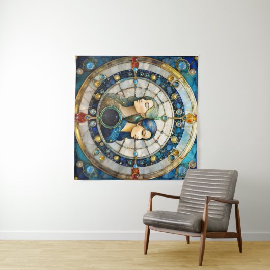 Tenture Zodiac - Gemini Les Jumeaux (En situation (horizontale))