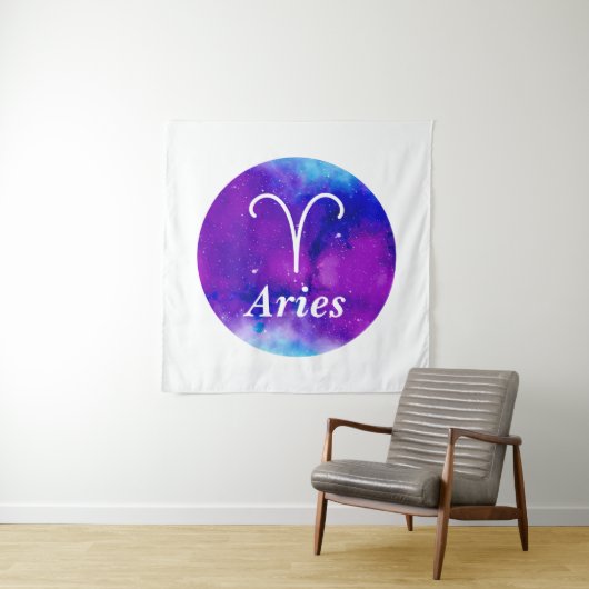 Tenture Zodiac Space Nebula Aries (En situation)