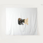 Tenture Zombie Chat - Tricoter ou traiter Meow Halloween D (Devant (Horizontal))