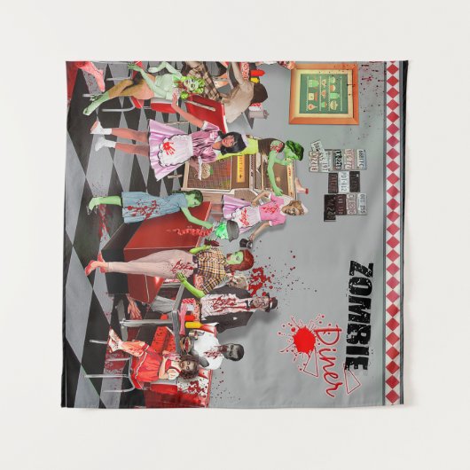 Tenture Zombie Diner (Devant (Horizontal))