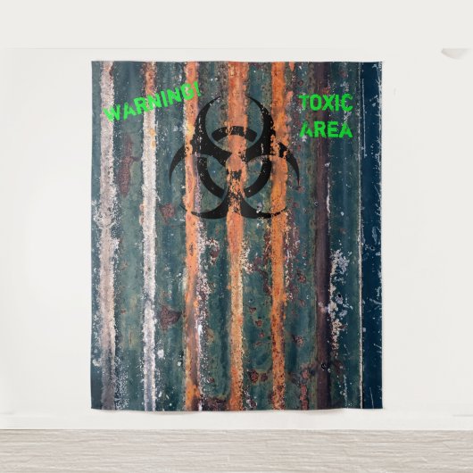 Tenture Zombie Toxique Zone Halloween Costume Party Photo (Devant)