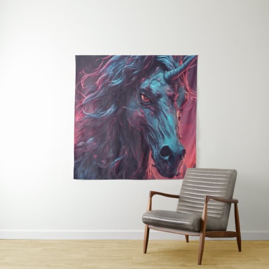 Tenture Zombie Unicorn (En situation)