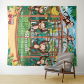 Tenture Zoo tapestry for a child's room (En situation (horizontale))