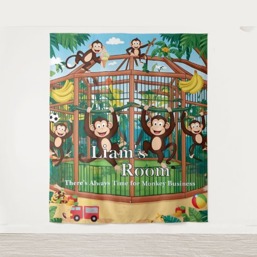 Tenture Zoo tapestry for a child's room (Devant)