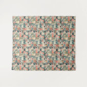 Tenture "Zoom en fleur et boucle de feuille" (Devant (Horizontal))