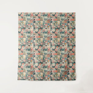 Tenture "Zoom en fleur et boucle de feuille"
