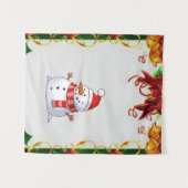 Tentures Bonhomme de neige (Devant (Horizontal))