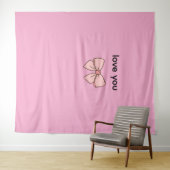 Tentures motif noeu papillons (En situation (horizontale))