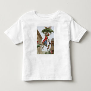 Tenu en haut par des parapluies et des papillons