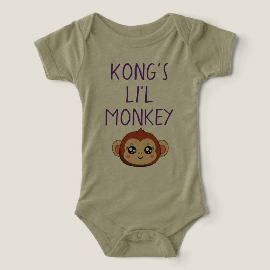 Tenue de bébé singe de Kong (Design Recto)