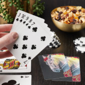 Tenue en cartes à jouer dorées (In Situ)