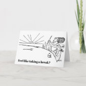 Tenure feliciteert Edw. Lear Cartoon Chillin' Kaart (Voorkant)