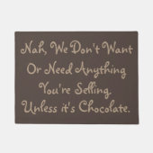 Tenzij zijn chocolade ・ Funny・ Deurmat (Voorkant)