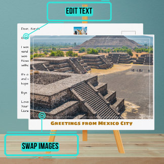 Teotihuacaanse piramides in Mexico-Stad Briefkaart