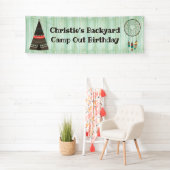 Tepee Camping Birthday Banner (Insitu)