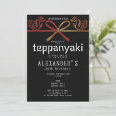 Teppanyaki BLK Japans Steakhouse Dragon Verjaardag Kaart (Staand voorkant)