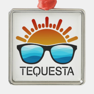 Tequesta Florida Zonnebrillen Metalen Ornament