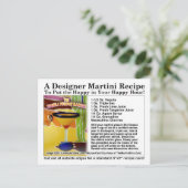 Tequila Dinsdag Martini Recipe Briefkaart (Staand voorkant)