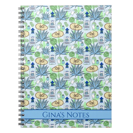 Tequila Drinker Blue Agave Planten en Sombreros Notitieboek (Voorkant)