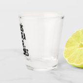 Tequila en Tan Lines Funny Quote Shot Glas (Rechts)