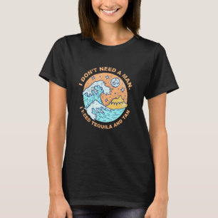 Tequila en Tan Summer Sunbathing Tropical Ta T-shirt