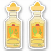 Tequila Flessen Sticker (Voorkant)