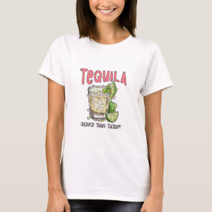 Tequila Goedkoper dan therapie Grappige Tequila Me T-shirt