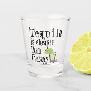Tequila is goedkoper dan een therapie shot glas