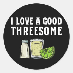 Tequila Lime En Zout Funny Bartender Ronde Sticker